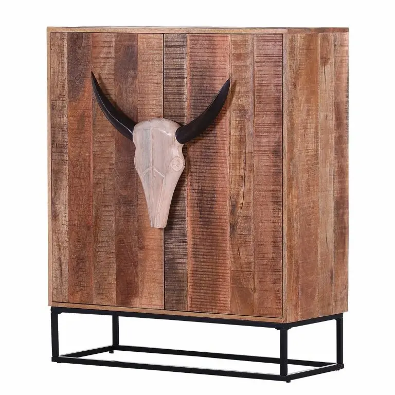 loftscape Naturoo Commode Muhu – Manguier massif / Métal – Manguier / Noir