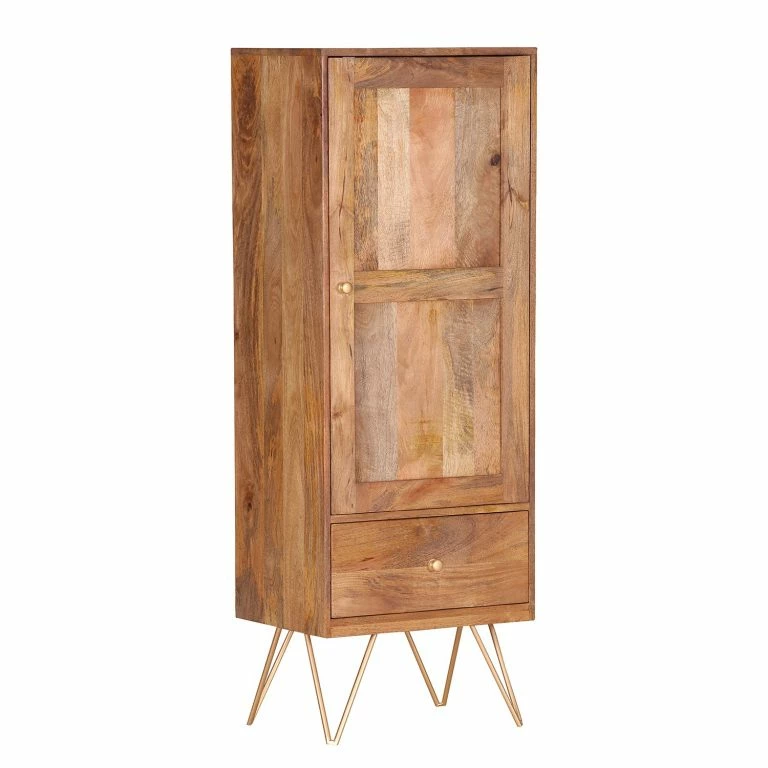 Loftscape Naturoo Commode Nyack I – Manguier Massif / Vannerie – Manguier / Doré