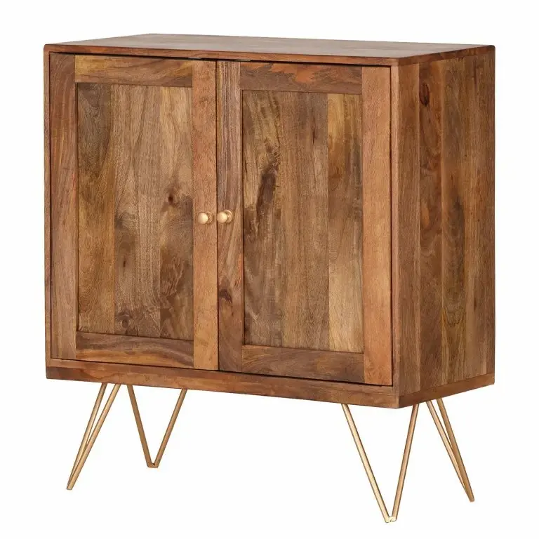 Loftscape Naturoo Commode Nyack III – Manguier Massif / Vannerie – Manguier / Doré