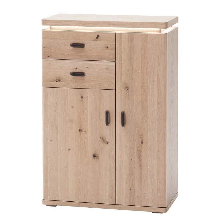 loftscape Naturoo Meuble à chaussures Ellinwood – Avec éclairage – Partiellement en chêne massif