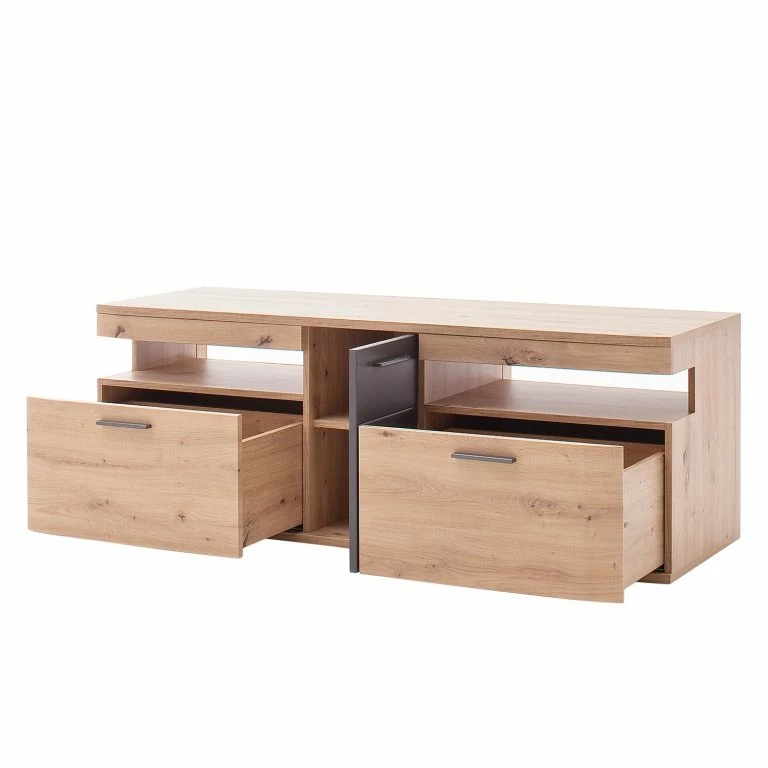 Loftscape Naturoo Meuble TV Callington I – Imitation Planches De Chêne / Anthracite