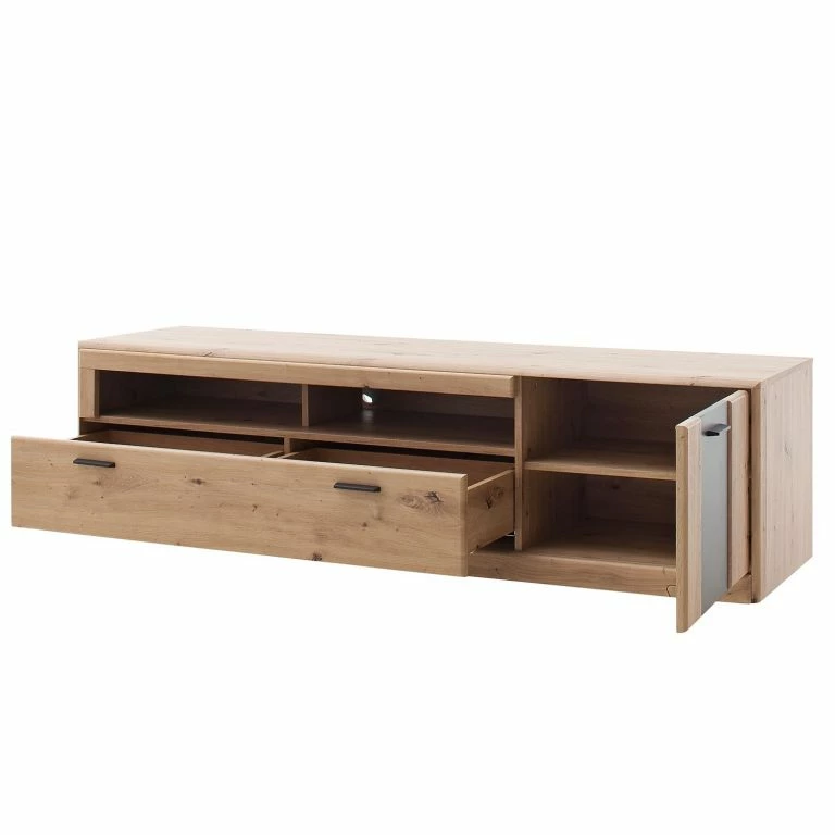 Loftscape Naturoo Meuble TV Coulogne I – Imitation Planches De Chêne / Anthracite – Largeur : 179 Cm