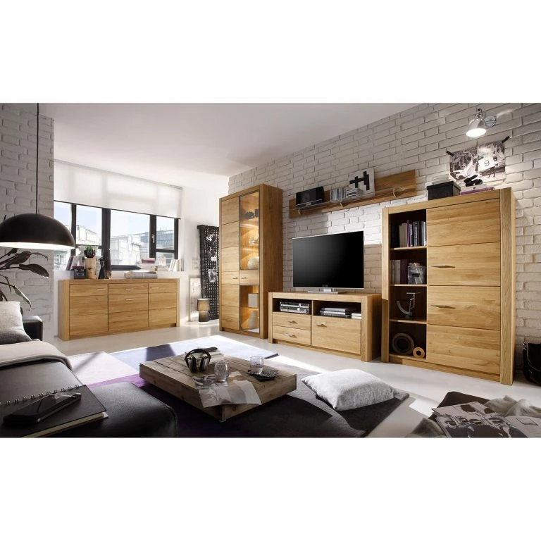 Loftscape Naturoo Meuble TV Floriano I – Chêne à Nœuds / Imitation Chêne à Nœuds -128 Cm