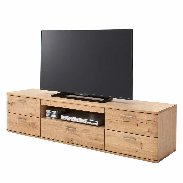 loftscape Naturoo Meuble TV Kvilla I – Partiellement en planches de chêne Bianco massif / Chêne Bianco