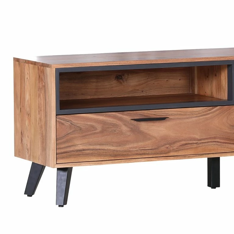 Loftscape Naturoo Meuble TV Manabi – Acacia Massif – Acacia / Anthracite