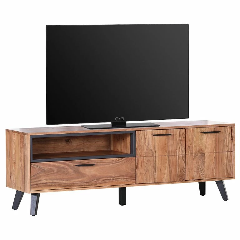 loftscape Naturoo Meuble TV Manabi – Acacia massif – Acacia / Anthracite