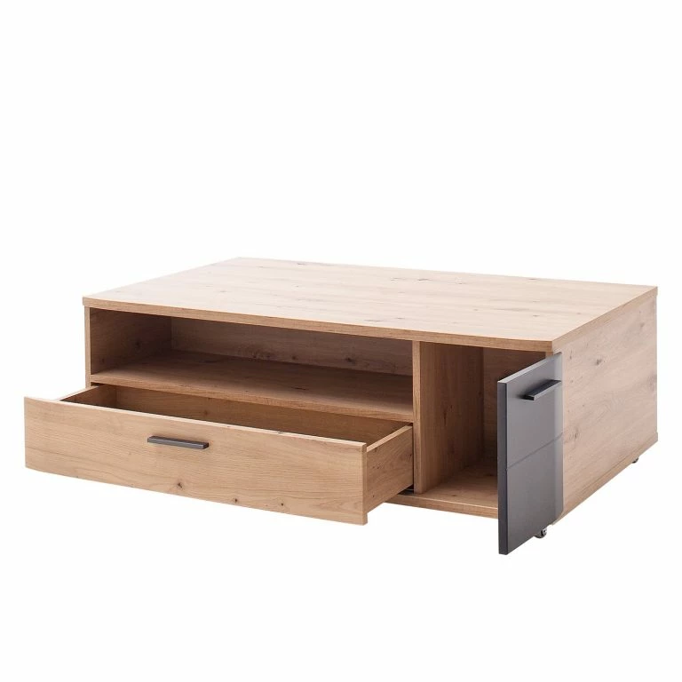 Loftscape Naturoo Table Basse Callington – Imitation Planches De Chêne / Anthracite