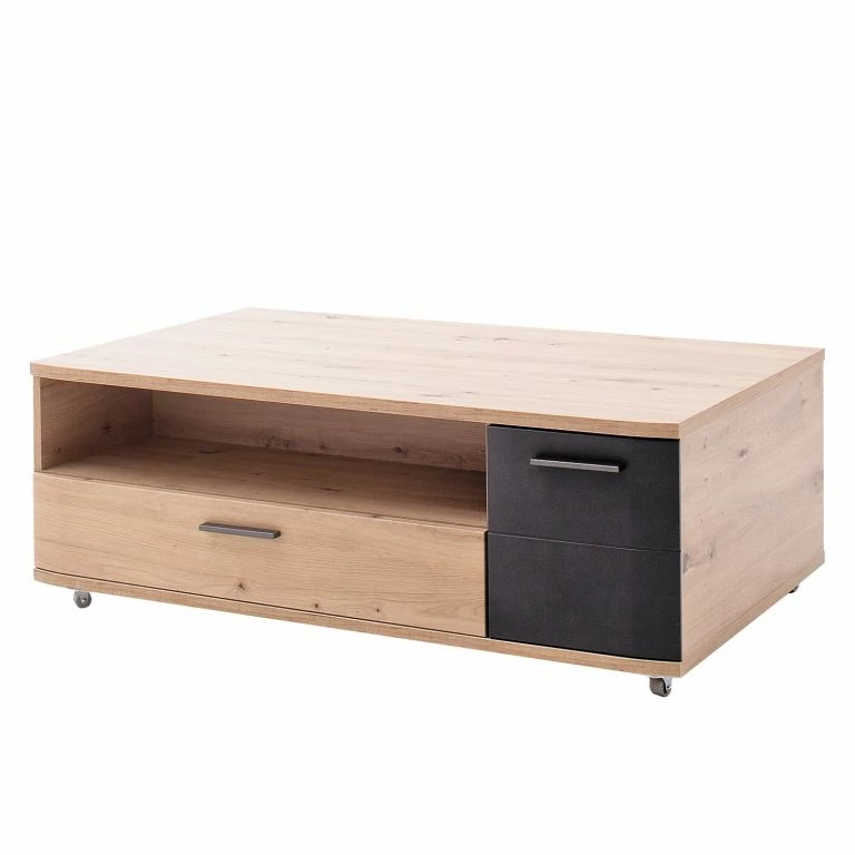 loftscape Naturoo Table basse Callington – Imitation planches de chêne / Anthracite