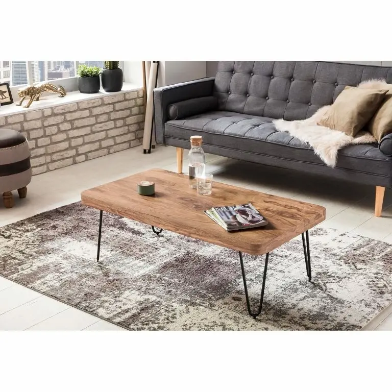 Loftscape Naturoo Table Basse Culpeper I – Acacia Massif / Métal – Acacia / Noir
