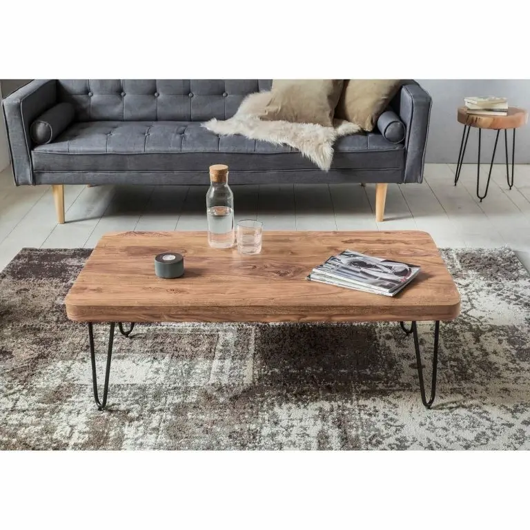 Loftscape Naturoo Table Basse Culpeper I – Acacia Massif / Métal – Acacia / Noir