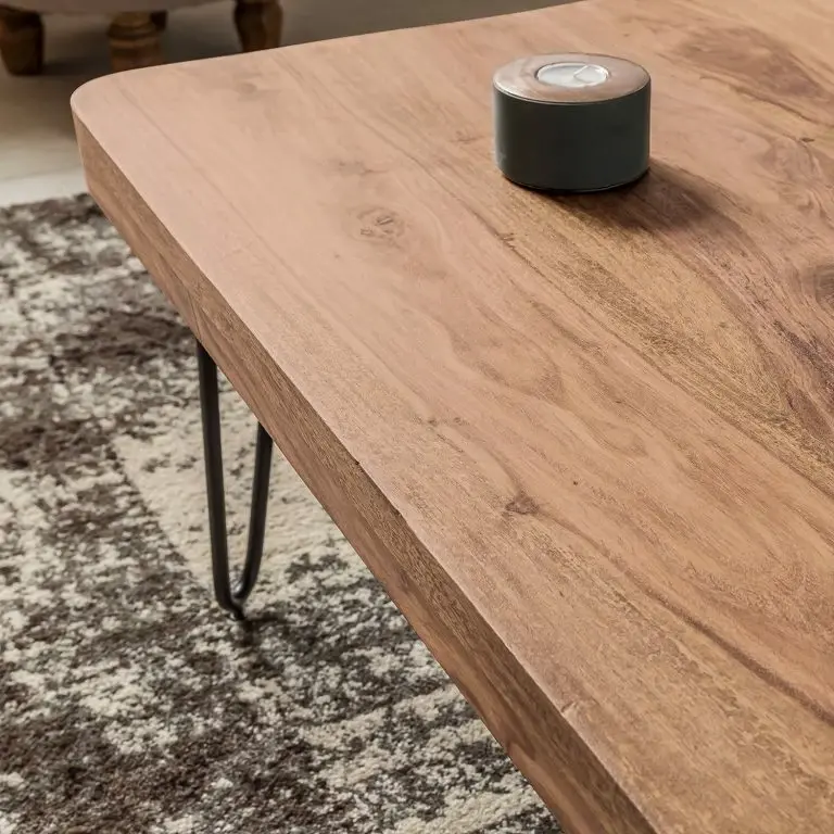 Loftscape Naturoo Table Basse Culpeper I – Acacia Massif / Métal – Acacia / Noir