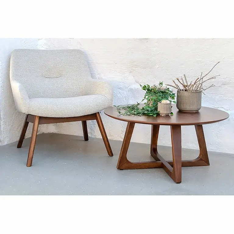 Loftscape Naturoo Table Basse Hawar – Placage En Bois Véritable – Noyer