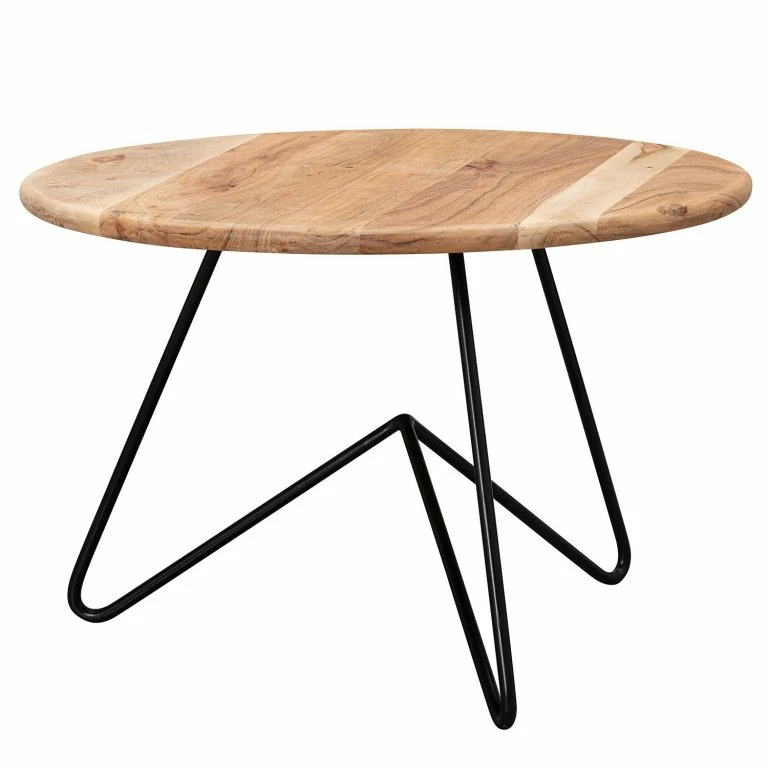 loftscape Naturoo Table basse Heusse II – Acacia massif / Métal – Manguier / Noir