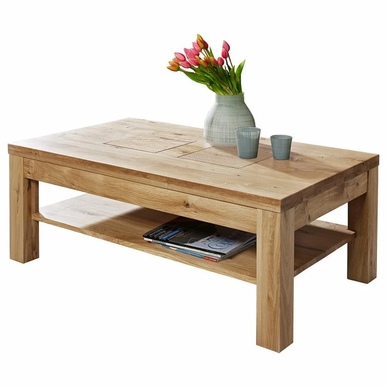 loftscape Naturoo Table basse Juillan – Chêne sauvage massif – 118 x 70 cm