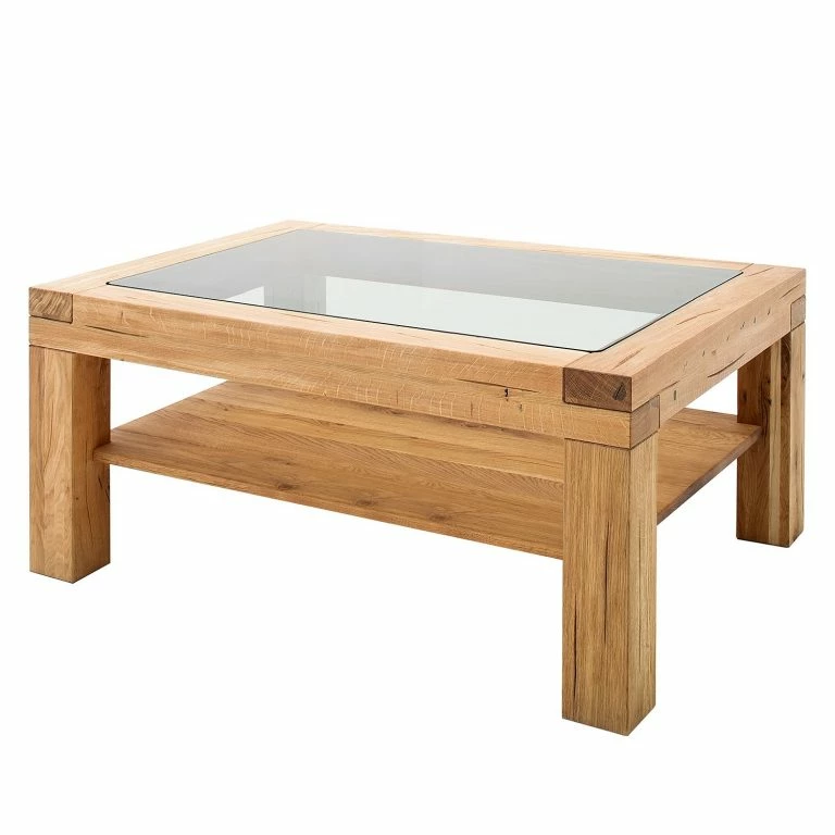 Loftscape Naturoo Table Basse Kaster – Chêne Sauvage Massif – Largeur : 120 Cm