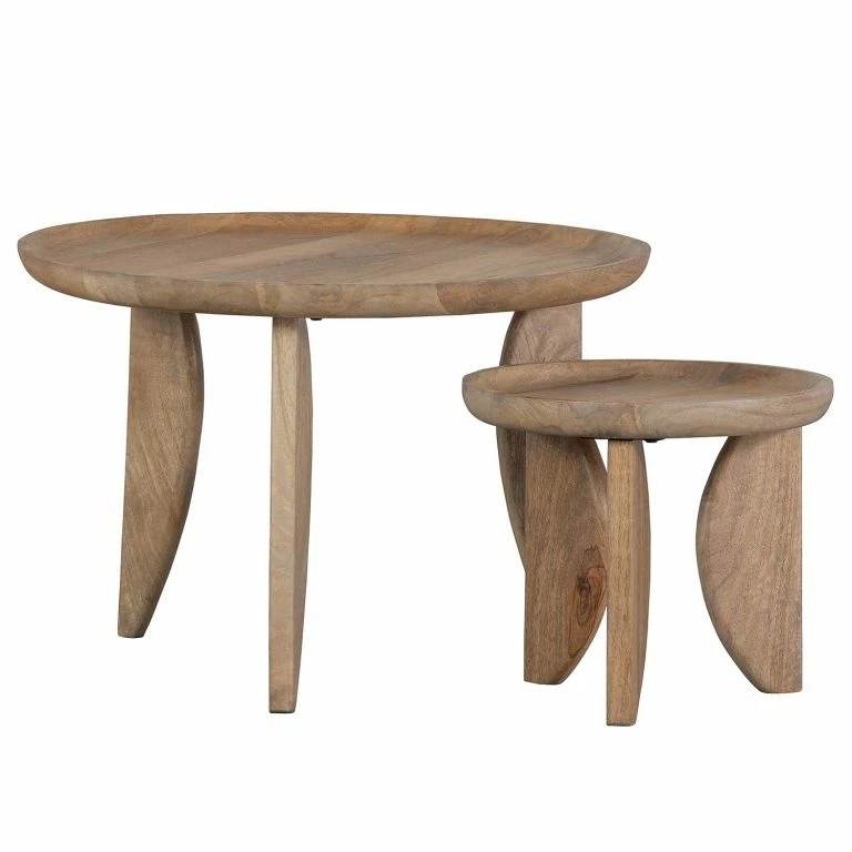 Loftscape Naturoo Tables Basses Strup (2 éléments) – Manguier Massif
