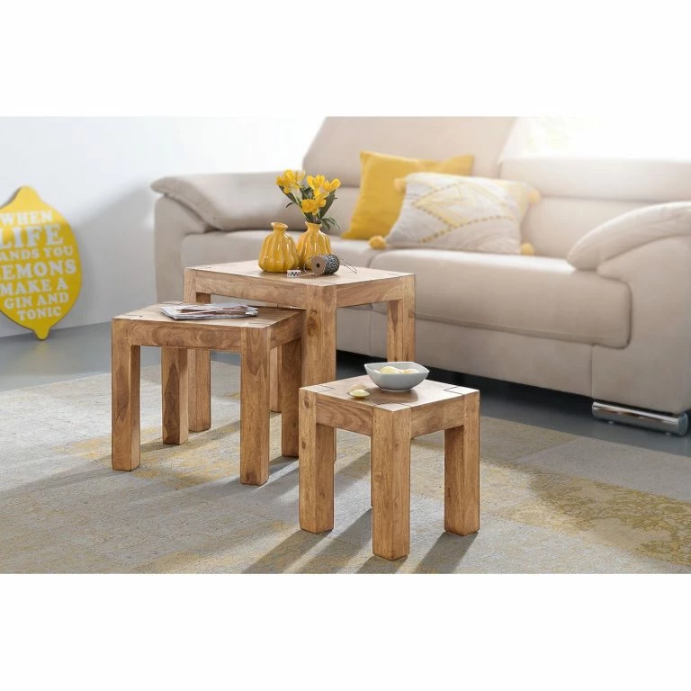 Loftscape Naturoo Tables Gigognes Woodfin (lot De 3) – Acacia Massif