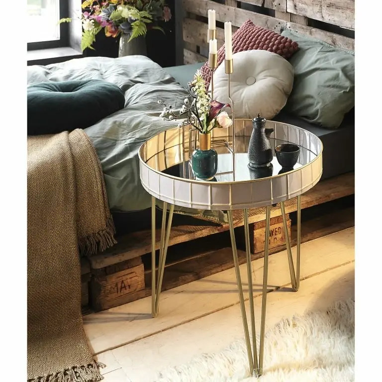 Loftscape Norrwood Bout De Canapé Krokvik I – Verre / Métal – Gris Sable