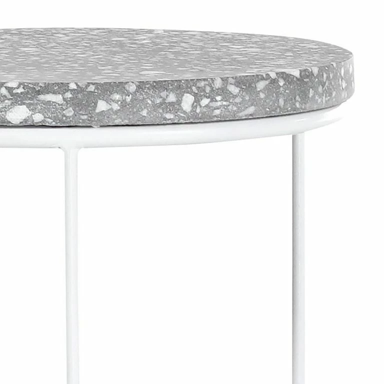 Loftscape Norrwood Bout De Canapé Terrazzo I – Terrazzo / Métal – Multicolore / Blanc