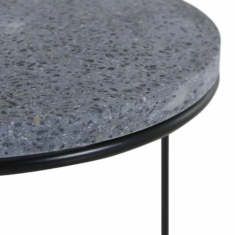 Loftscape Norrwood Bout De Canapé Terrazzo I – Terrazzo / Métal – Multicolore / Noir