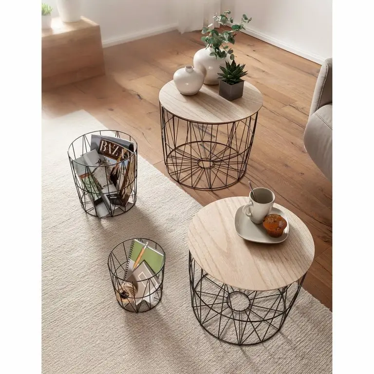 Loftscape Norrwood Bouts De Canapé Veranne I (lot De 4) – Imitation Chêne / Noir