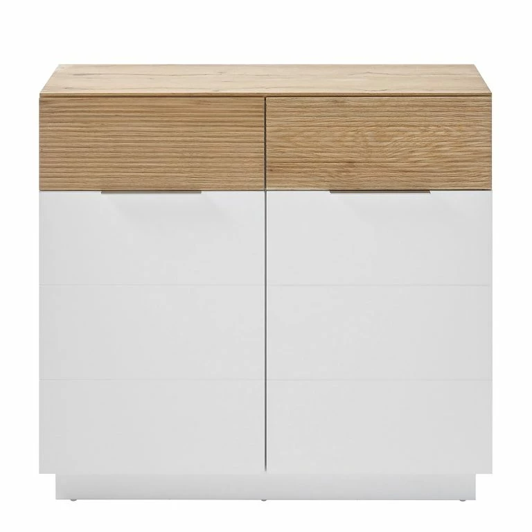 Loftscape Norrwood Buffet Akaa – Placage En Bois Véritable – Chêne / Blanc