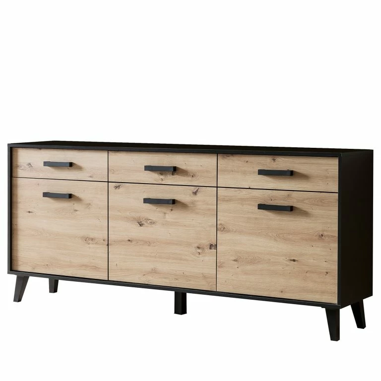 loftscape Norrwood Buffet Argenteuil – Imitation chêne artisan / Noir