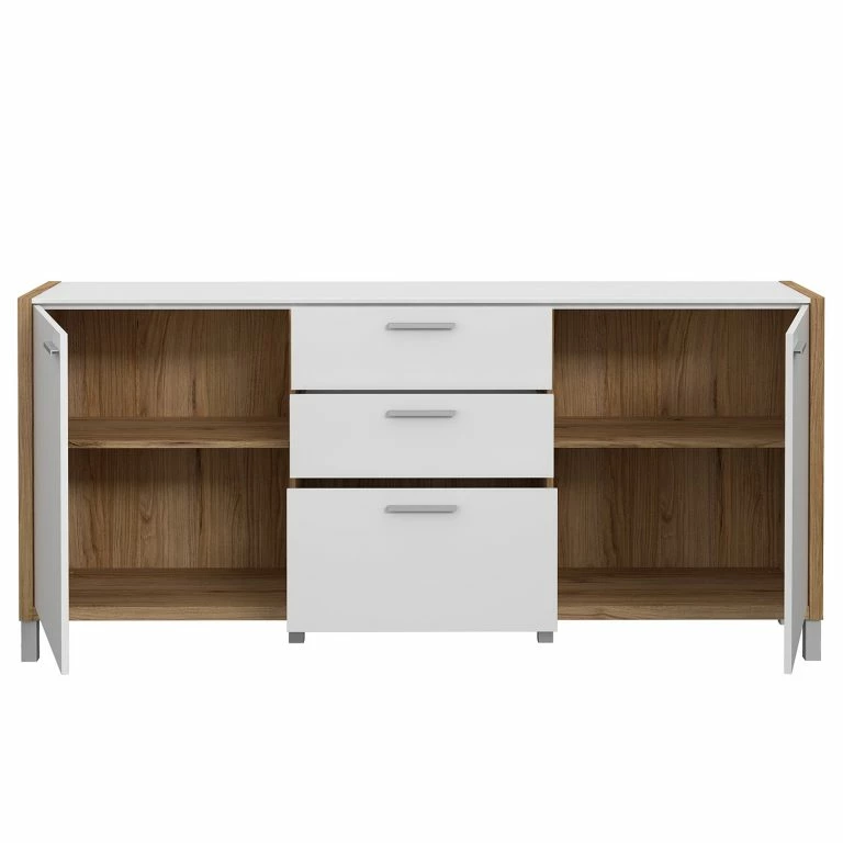 Loftscape Norrwood Buffet Boyd I – Blanc / Imitation Chêne