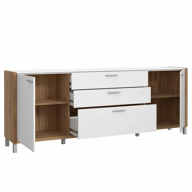 Loftscape Norrwood Buffet Boyd II – Blanc / Imitation Chêne