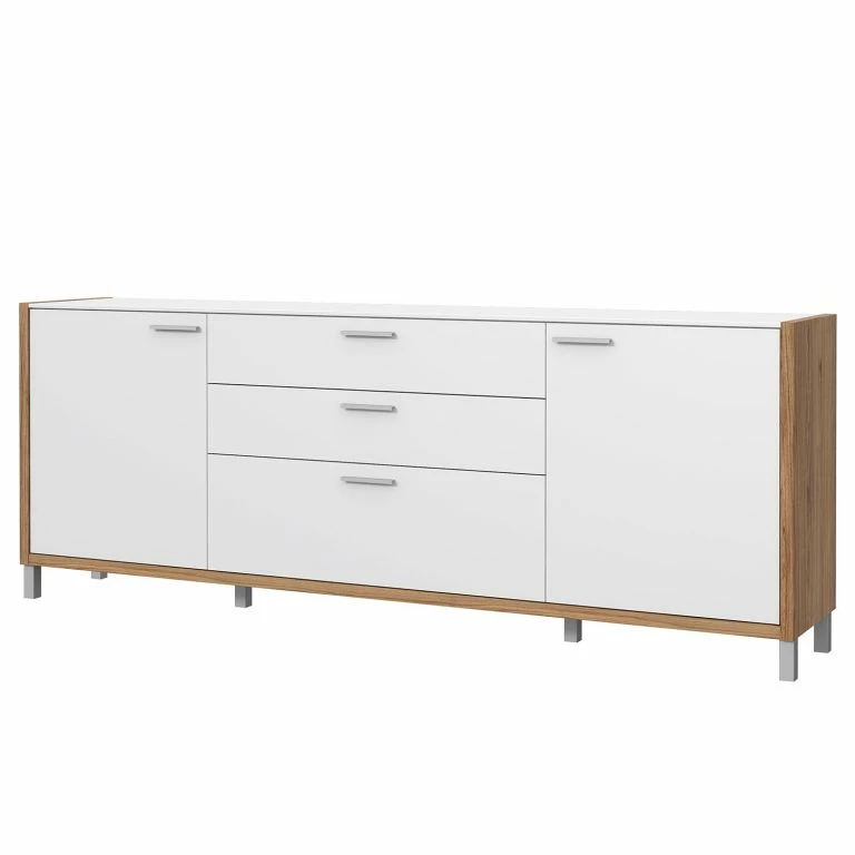 loftscape Norrwood Buffet Boyd II – Blanc / Imitation chêne