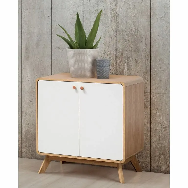 Loftscape Norrwood Buffet Chelan – Blanc / Imitation Chêne