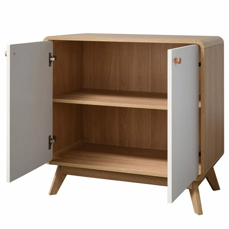 Loftscape Norrwood Buffet Chelan – Blanc / Imitation Chêne