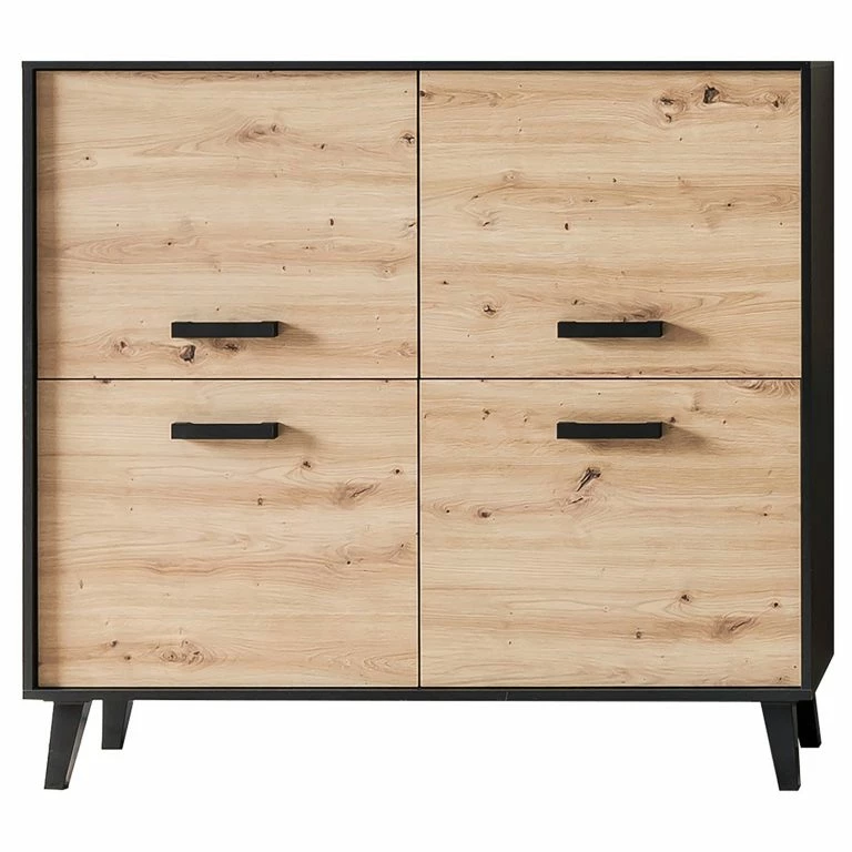 Loftscape Norrwood Buffet Haut Argenteuil – Imitation Chêne Artisan / Noir