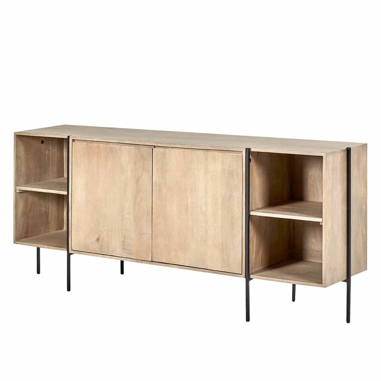 loftscape Norrwood Buffet Longavi – Manguier massif / Métal – Manguier / Noir