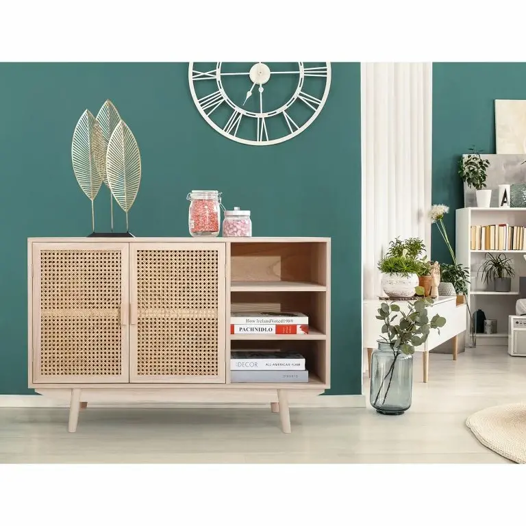 Loftscape Norrwood Buffet Pini II – Cannage / Placage En Bois Véritable – Naturel / Paulownia