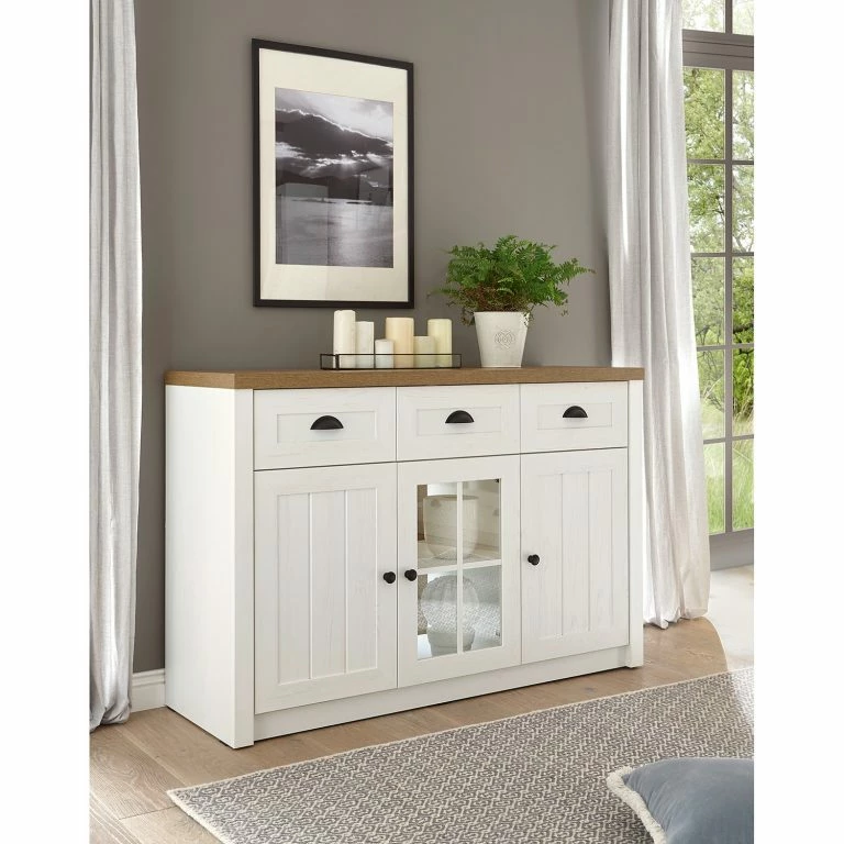 Loftscape Norrwood Buffet Proville I – Imitation Chêne Blanc / Imitation Chêne