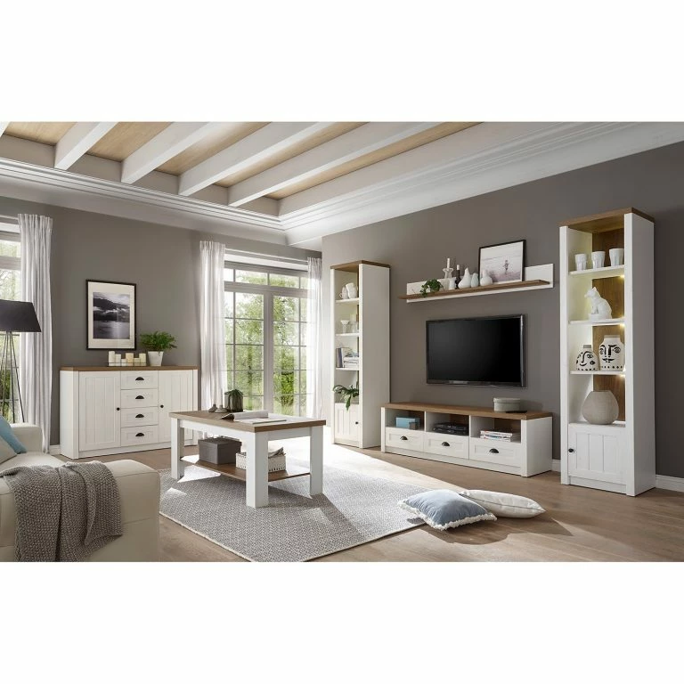 Loftscape Norrwood Buffet Proville II – Imitation Chêne Blanc / Imitation Chêne