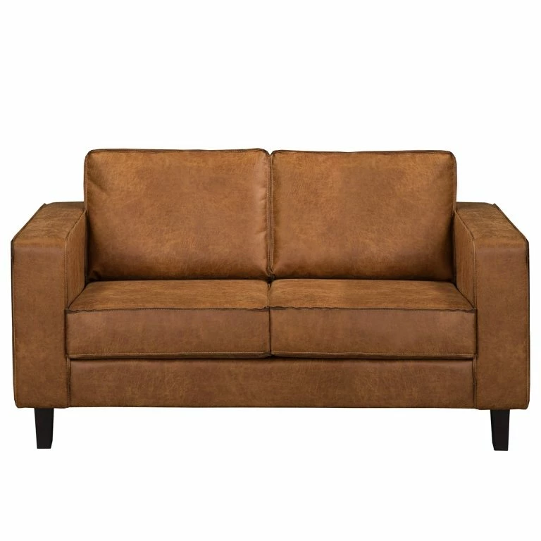 Loftscape Norrwood Canapé 2 Places MAISON – Tissage à Plat – Tissu Composite Xia: Cognac