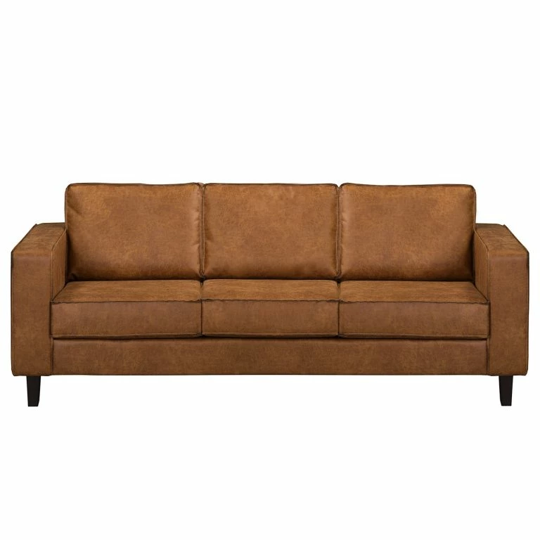 Loftscape Norrwood Canapé 3 Places MAISON – Velours – Tissu Composite Xia: Cognac – Sans Fonction Couchage