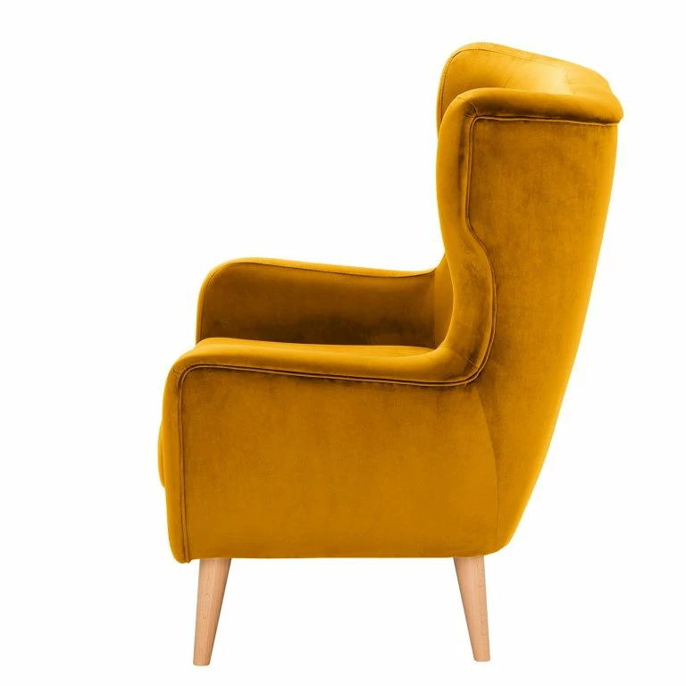 Loftscape Norrwood Canapé Boyka I (2 Places) – Velours – Velours Ravi: Jaune Moutarde