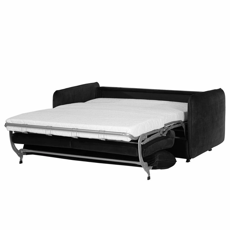Loftscape Norrwood Canapé Convertible Kayla I – Velours – Velours Ravi: Noir