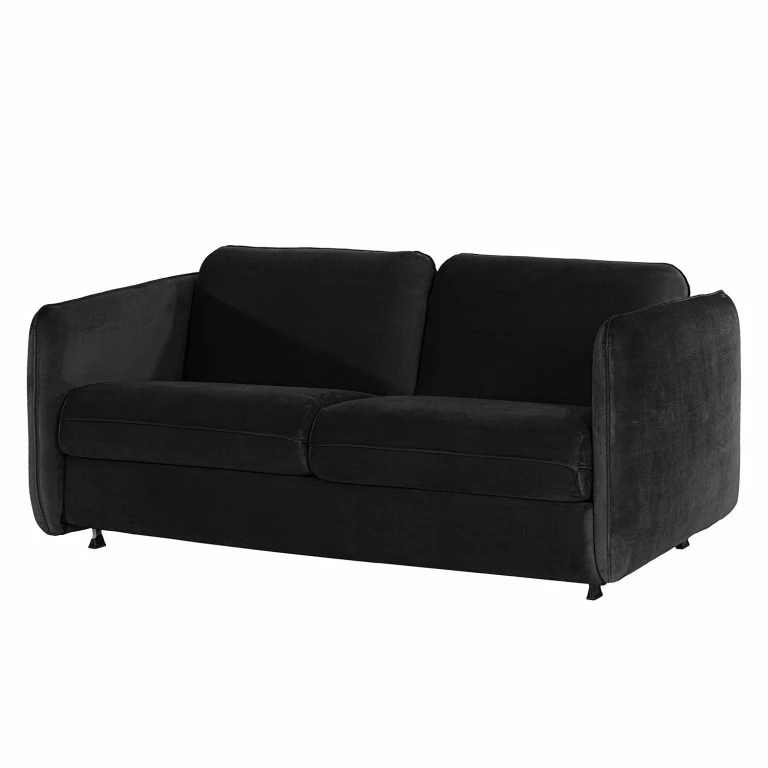 loftscape Norrwood Canapé convertible Kayla I – Velours – Velours Ravi: Noir