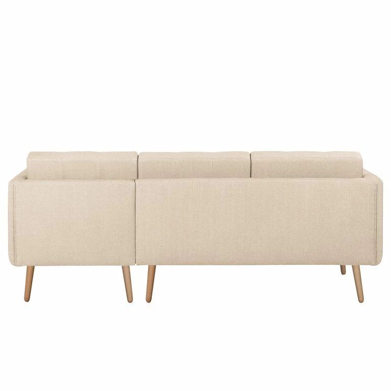Loftscape Norrwood Canapé D’angle Croom – Microfibre – Tissu Polia: Cachemire – Méridienne Courte à Droite (vue De Face) – Sans Repose-pieds