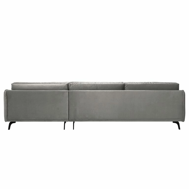 Loftscape Norrwood Canapé D’angle Frederike – Microfibre Faria: Gris – Méridienne Courte à Droite (vue De Face)