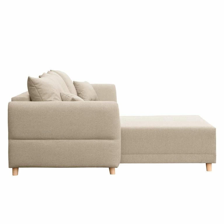 Loftscape Norrwood Canapé D’angle Jardins – Tissu Structuré – Beige – Méridienne Courte à Gauche (vue De Face)