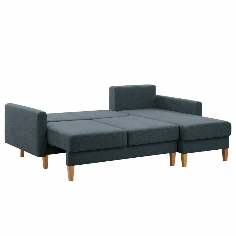 Loftscape Norrwood Canapé D’angle Koski I – Tissu – Tissu Ala: Bleu – Méridienne Courte à Droite (vue De Face)