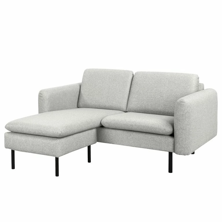 loftscape Norrwood Canapé d’angle La Motte – Tissu – Tissu Sogol: Gris clair – Largeur : 160 cm