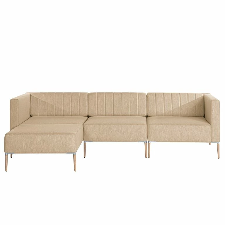 Loftscape Norrwood Canapé D’angle Luparo I – Beige – Méridienne Courte à Gauche (vue De Face)