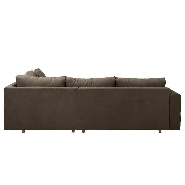 Loftscape Norrwood Canapé D’angle Meyford – Microfibre Enza: Noix De Muscade – Méridienne Longue à Droite (vue De Face) – Sans Repose-pieds