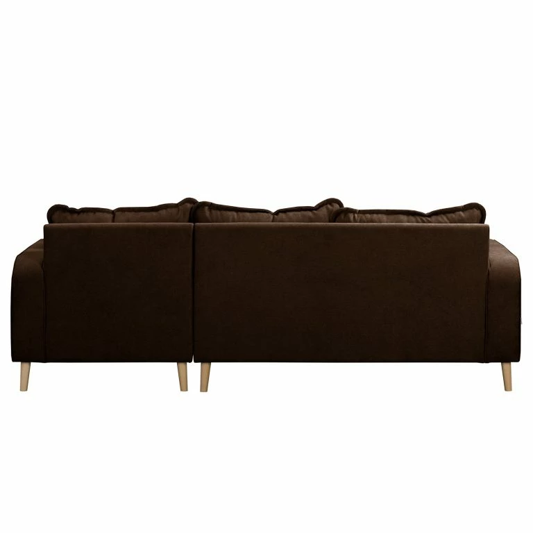 Loftscape Norrwood Canapé D’angle Nante – Microfibre Enza: Chocolat – Méridienne Longue à Droite (vue De Face)